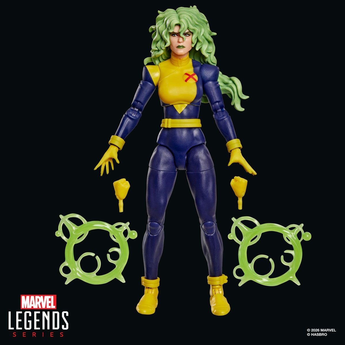 Marvel Legends X-Men 97 Polaris 6-inch action figure by Hasbro, detailed figure with costume and accessories.