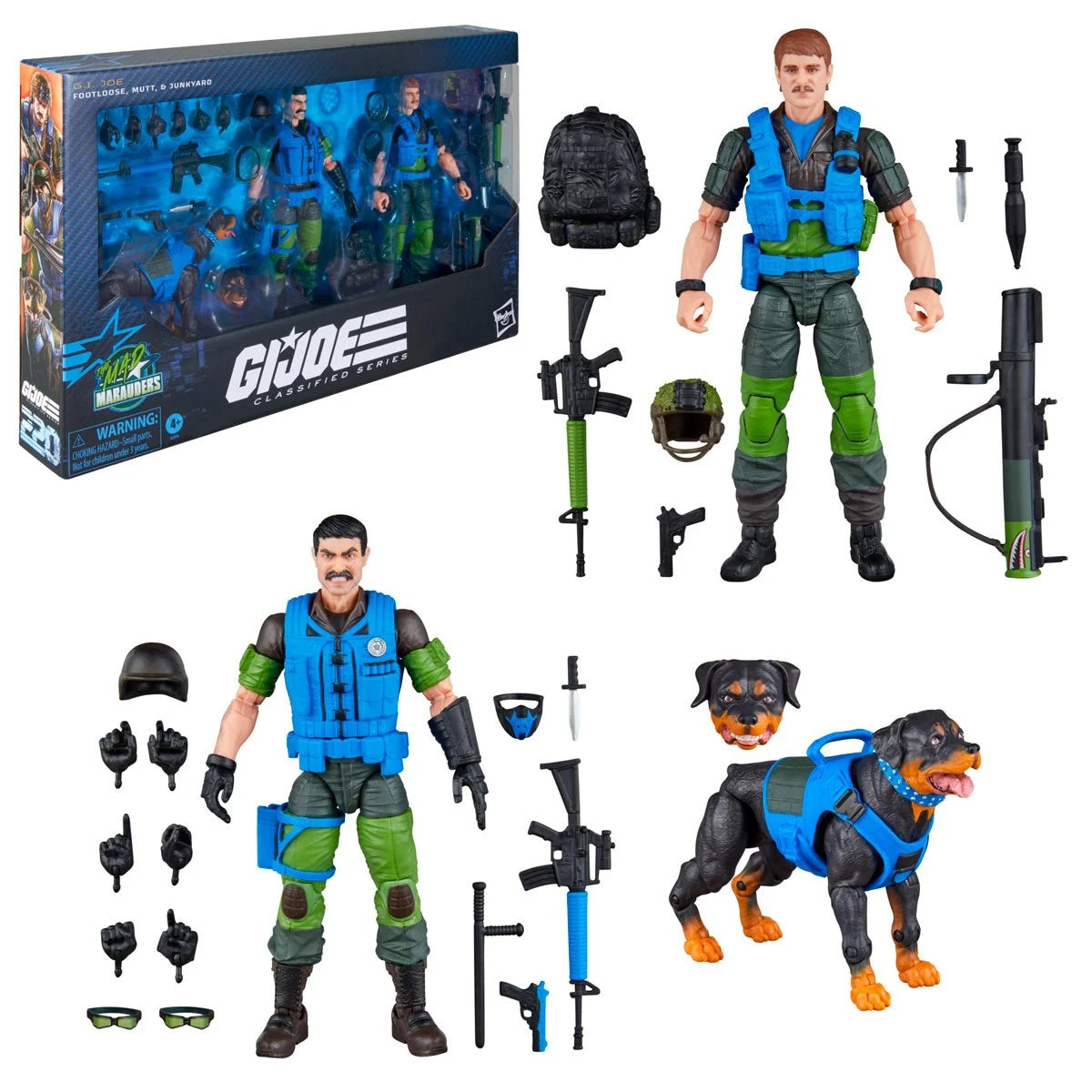 G.I. Joe Classified Series Mad Marauders Footloose, Mutt, & Junkyard 6-Inch Action Figures