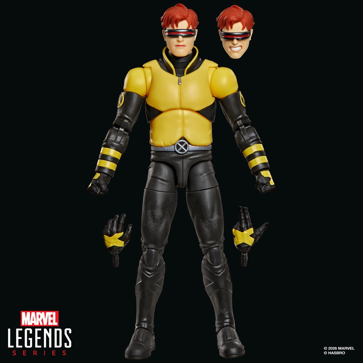 Marvel Legends Cyclops X-Corps action figure from X-Men 97 series by Hasbro, showcasing the detailed 6-inch mutant hero.