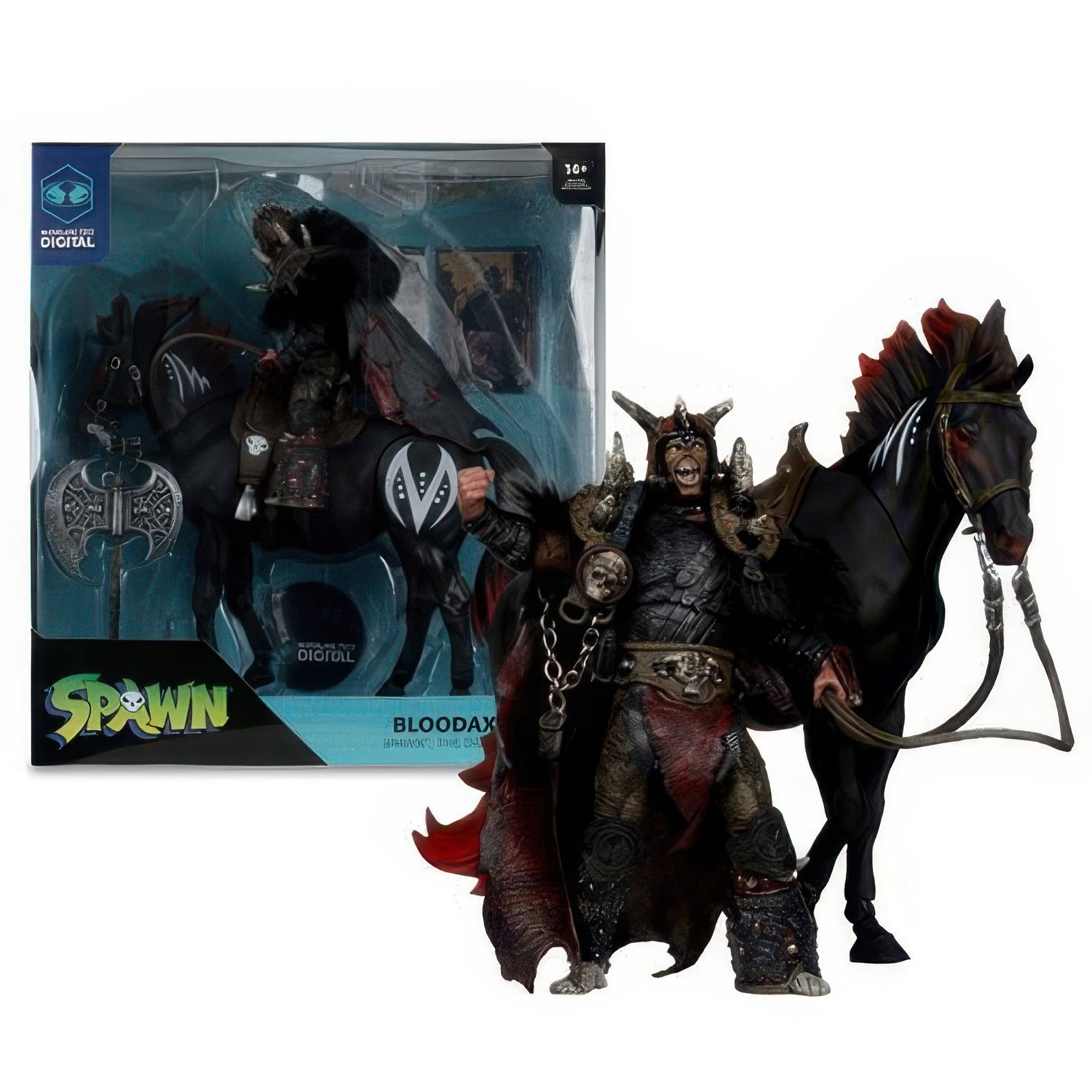 Spawn: The Dark Ages Bloodaxe with Horse 7-Inch Scale Action Figure 2-Pack with McFarlane Toys Digital Collectible