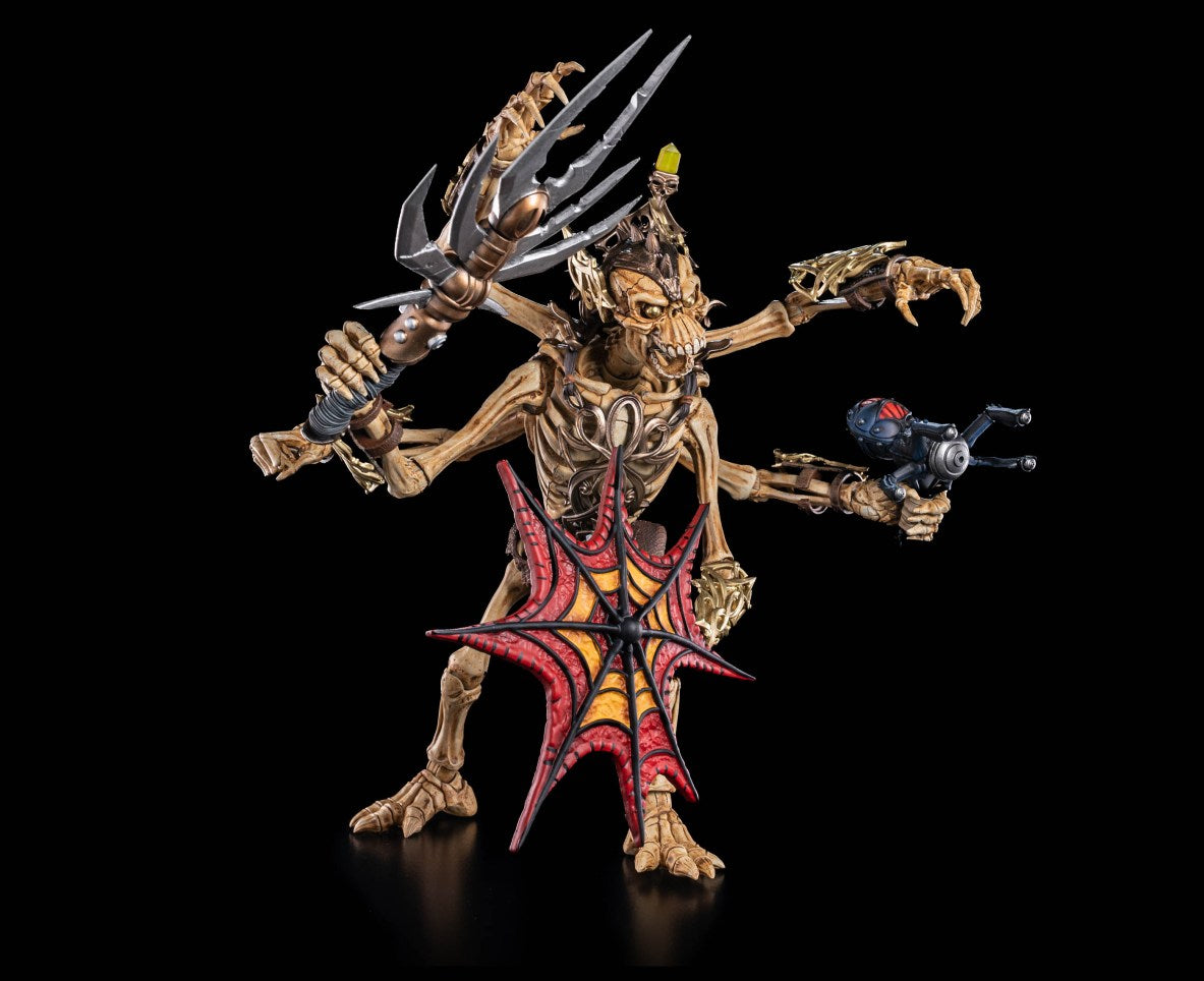 Pre-order image of Aracula Deluxe Skeleton Warriors figure from Infinite Legions by Four Horsemen, showcasing detailed skeleton warrior design.