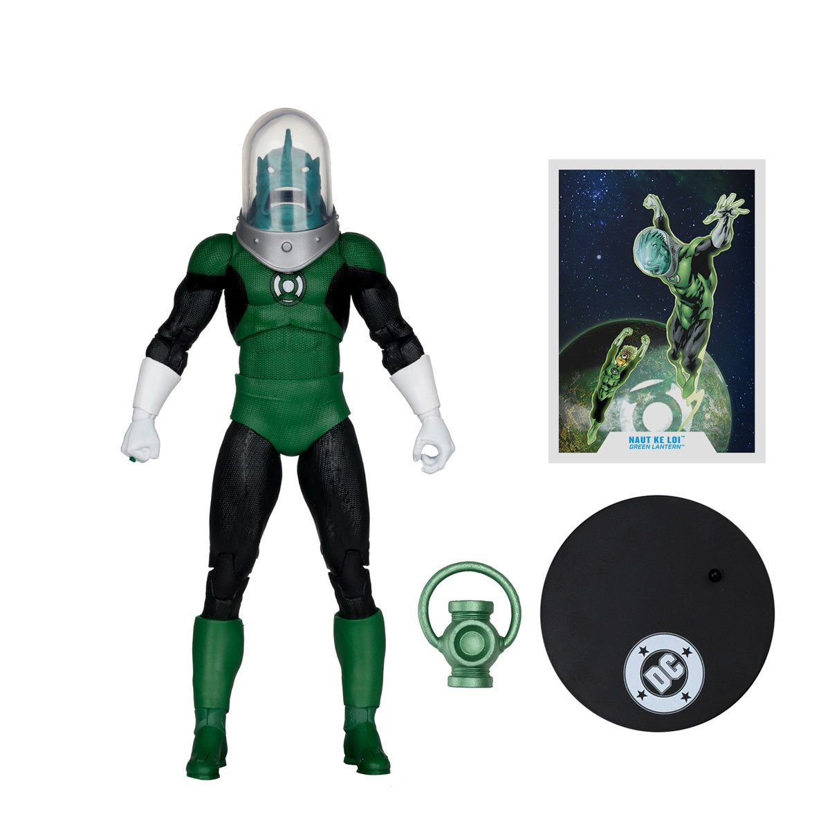 DC Multiverse Wave 32 Naut Ke Loi Green Lantern 7-inch action figure by McFarlane Toys, detailed green lantern costume and pose