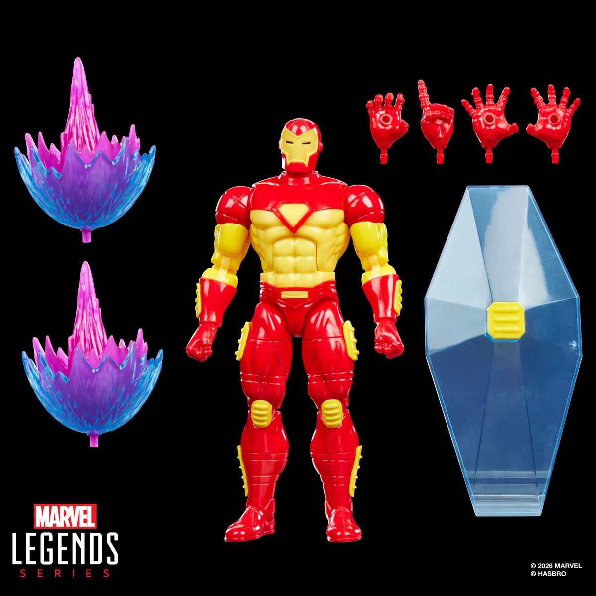 Marvel Legends Iron Man and Spiral 6-inch action figures by Hasbro, detailed superhero figures in dynamic poses