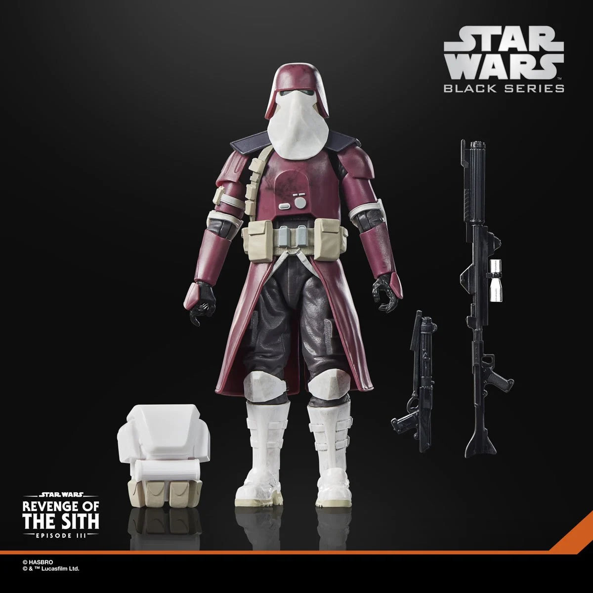 Star Wars Black Series Galactic Marine 6-inch action figure by Hasbro, detailed with armor and weapon in a dynamic pose