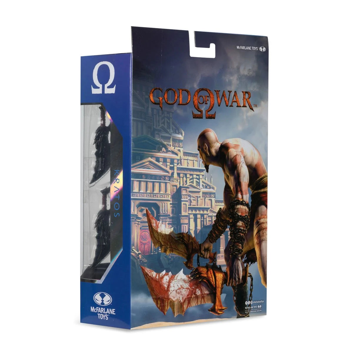 God of War Wave 2 Zeus McFarlane Toys gaming edition 7-inch scale action figure with detailed armor and fierce expression.
