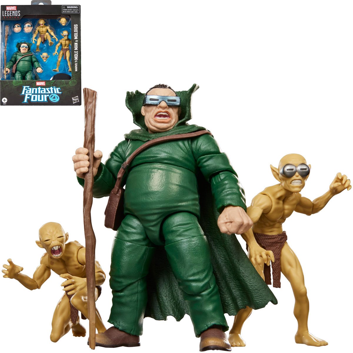 Fantastic Four Marvel Legends Series Mole Man & Moloids 6-Inch Action Figures