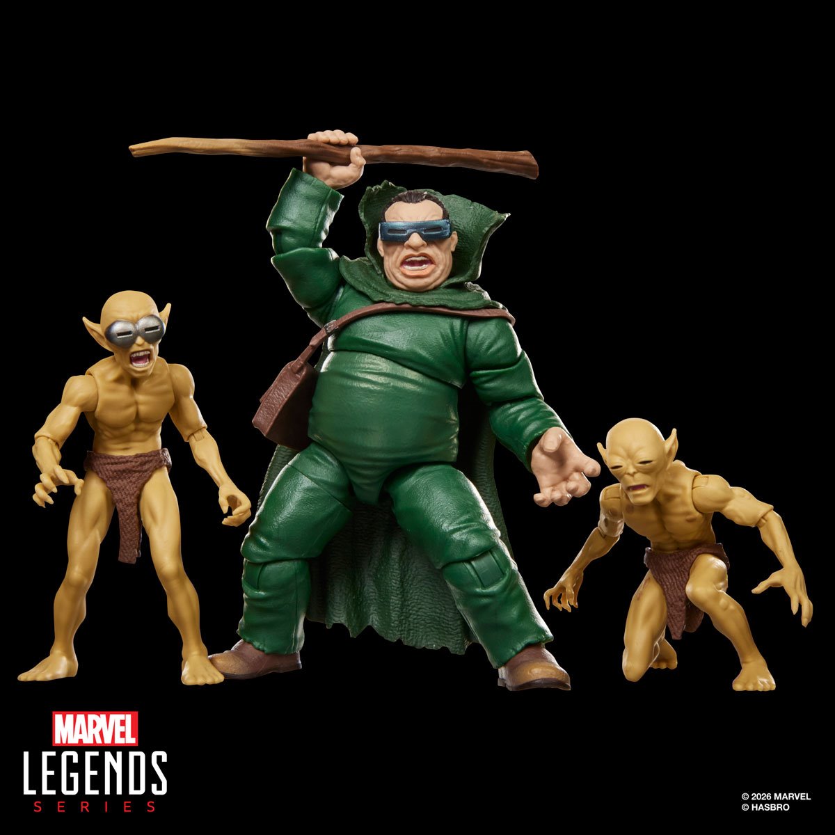 Fantastic Four Marvel Legends Series Mole Man & Moloids 6-Inch Action Figures