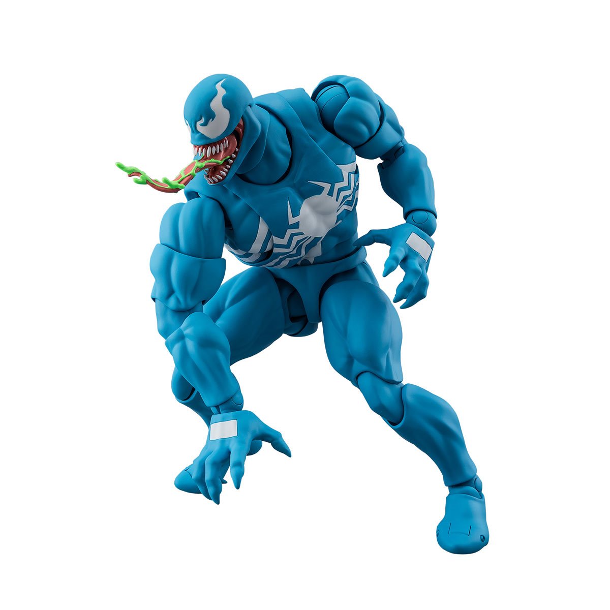 Bandai S.H. Figuarts Marvel Gamerverse Venom action figure with detailed sculpt and dynamic pose, showcasing Venom's iconic design.