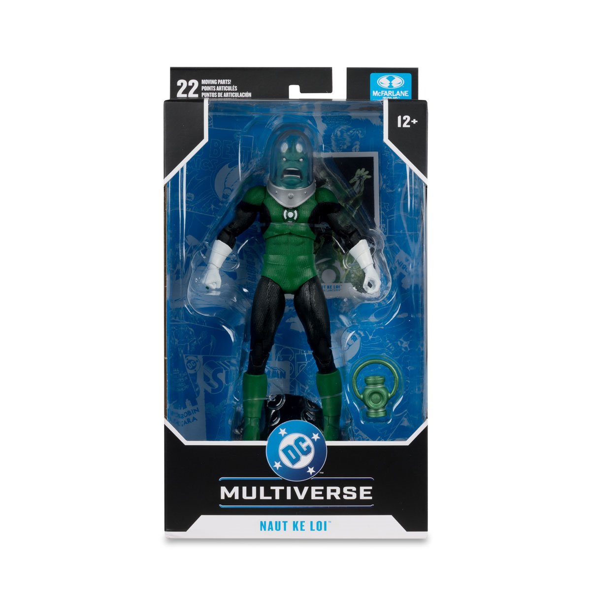 DC Multiverse Naut Ke Loi Green Lantern action figure by McFarlane Toys, 7-inch scale, detailed superhero figure with green costume and ring