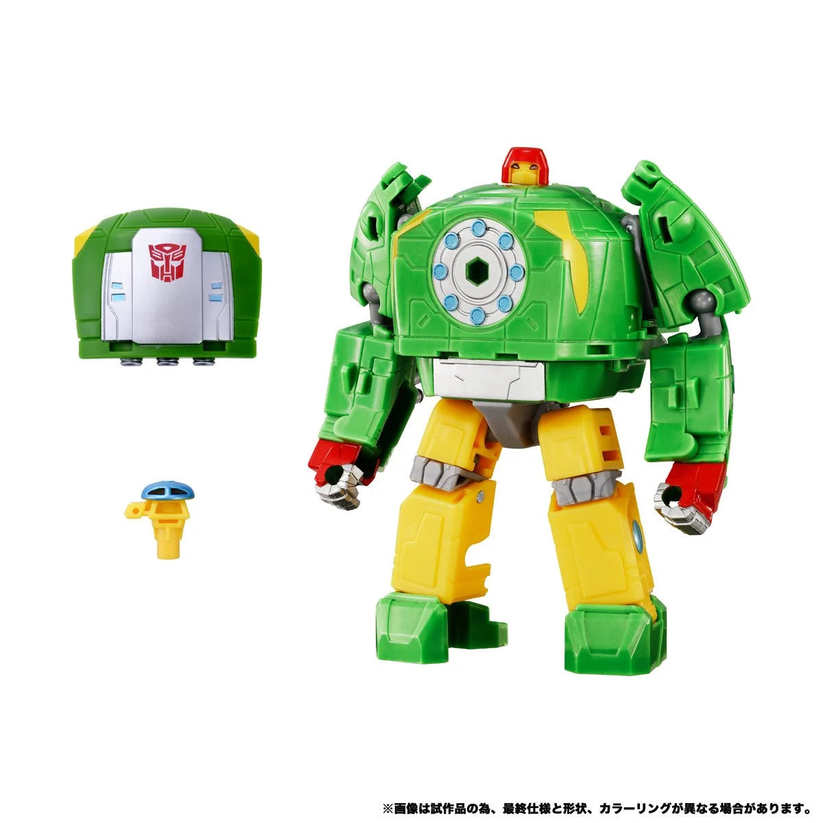 Transformers Earthspark Autobot Cosmos figure by Hasbro, detailed robot toy with blue and red accents, standing in a dynamic pose.