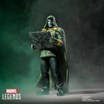 Marvel Legends Lord Doom action figure from Avengers: Doomsday, 6-inch collectible by Hasbro with detailed armor and menacing pose.