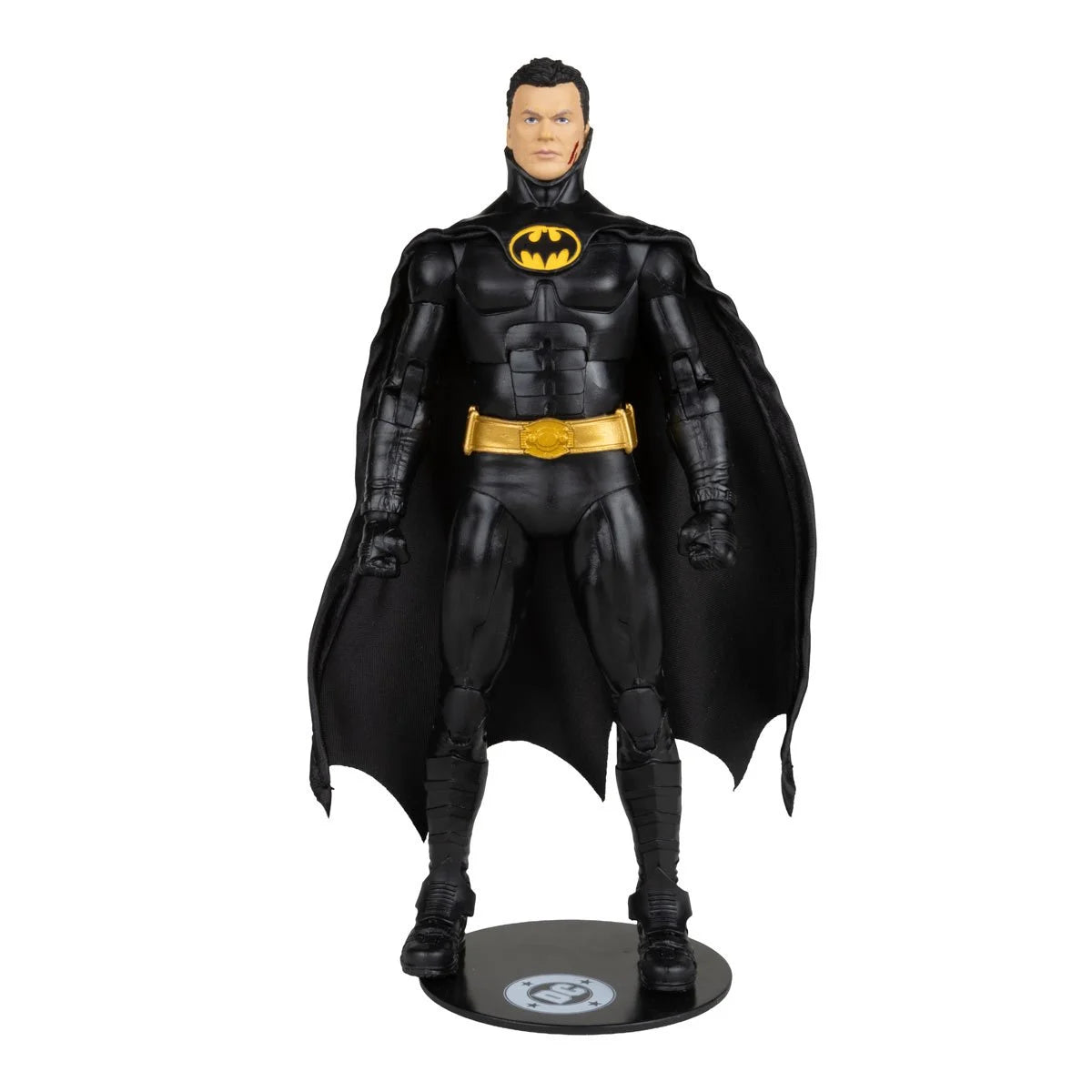 DC Multiverse Deluxe Batman Unmasked figure by McFarlane Toys, detailed Batman action figure from Theatrical Edition Wave.