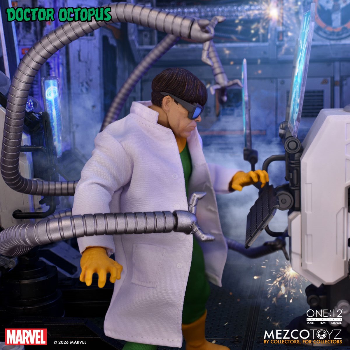 Doctor Octopus One:12 Collective action figure by New Meta featuring detailed design and multiple articulated limbs.