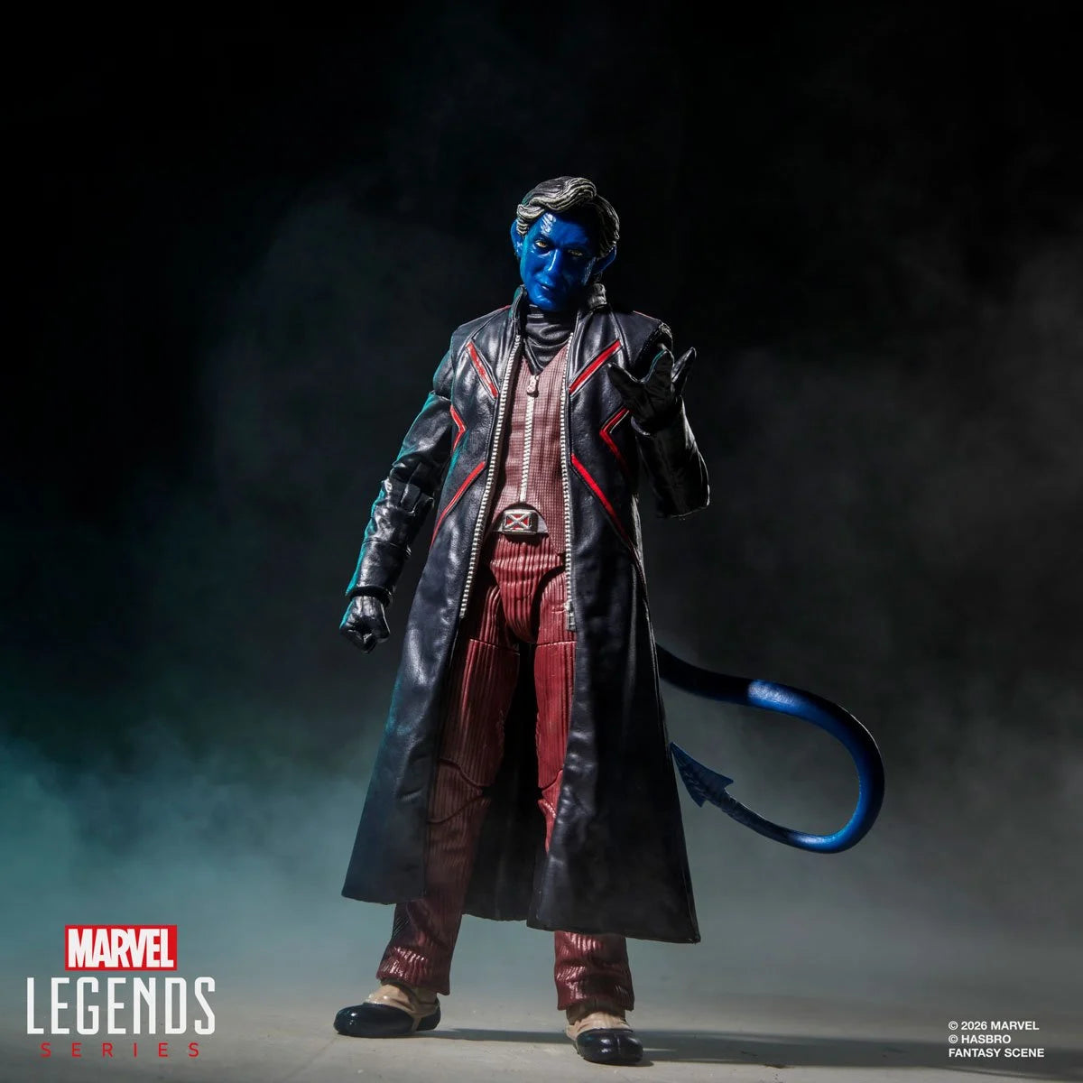 Marvel Legends Nightcrawler action figure from Avengers: Doomsday by Hasbro, 6-inch figure with detailed costume and accessories.