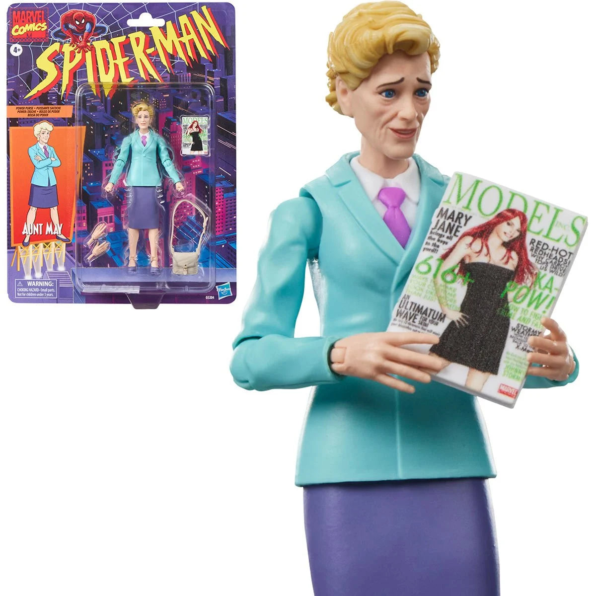 Spider-Man: The Animated Series Marvel Legends Aunt May Retro Cardback 6-Inch Action Figure