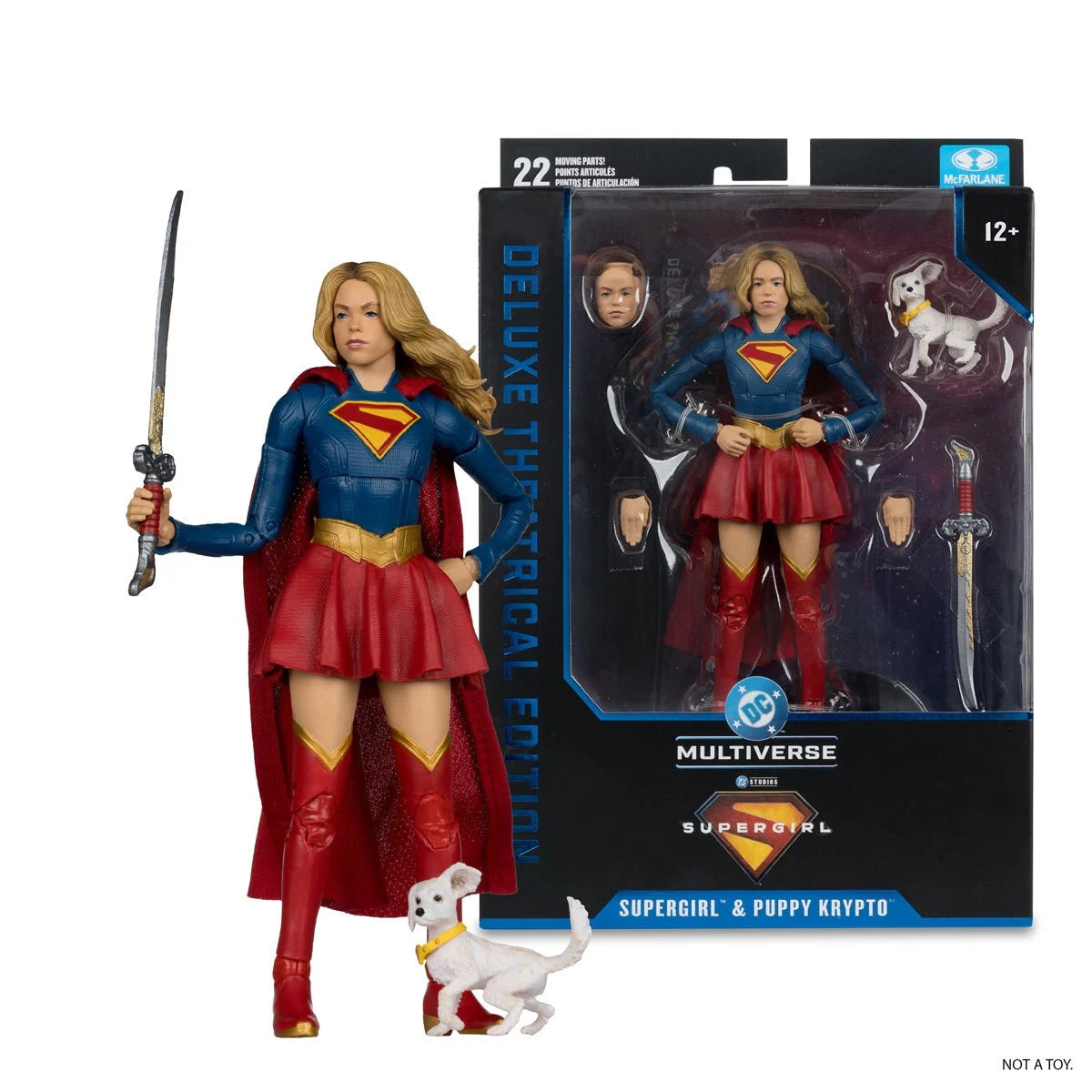 DC Multiverse Deluxe Theatrical Edition Wave 4 Supergirl Movie Supergirl and Baby Krypto 7-Inch Scale Action Figure