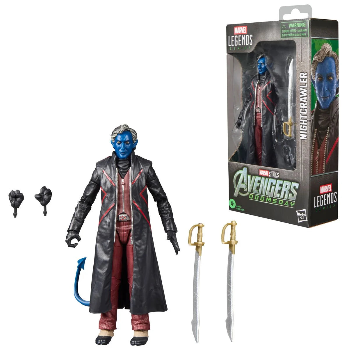 Marvel Legends Nightcrawler action figure from Avengers: Doomsday, detailed 6-inch Marvel character figure by Hasbro.