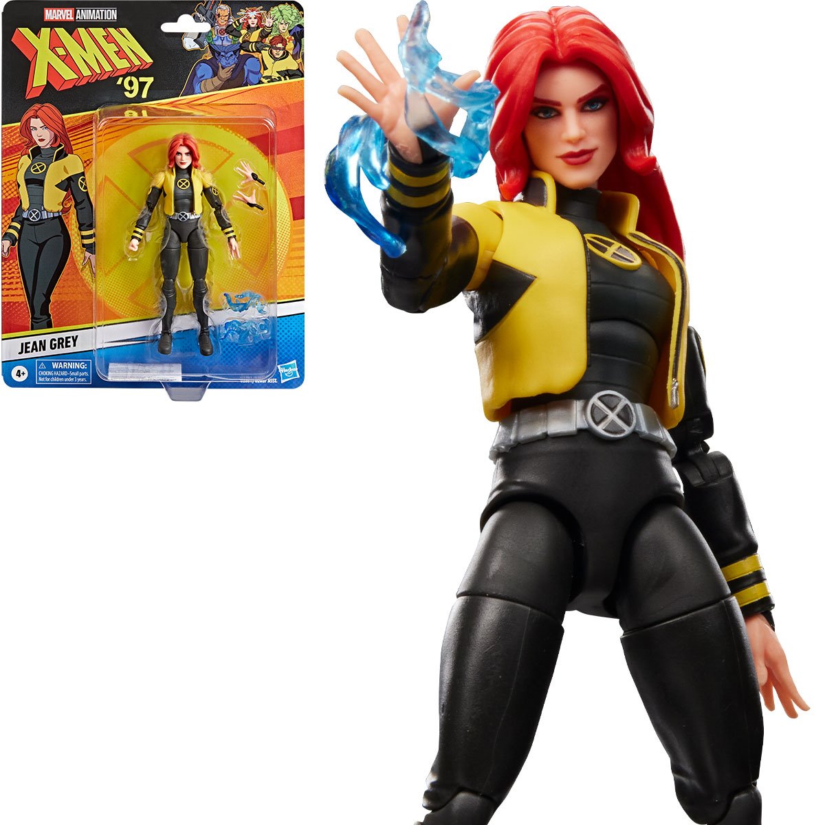 Marvel Legends X-Men 97 Jean Grey action figure by Hasbro, 6-inch collectible figure with detailed costume and poseable features.