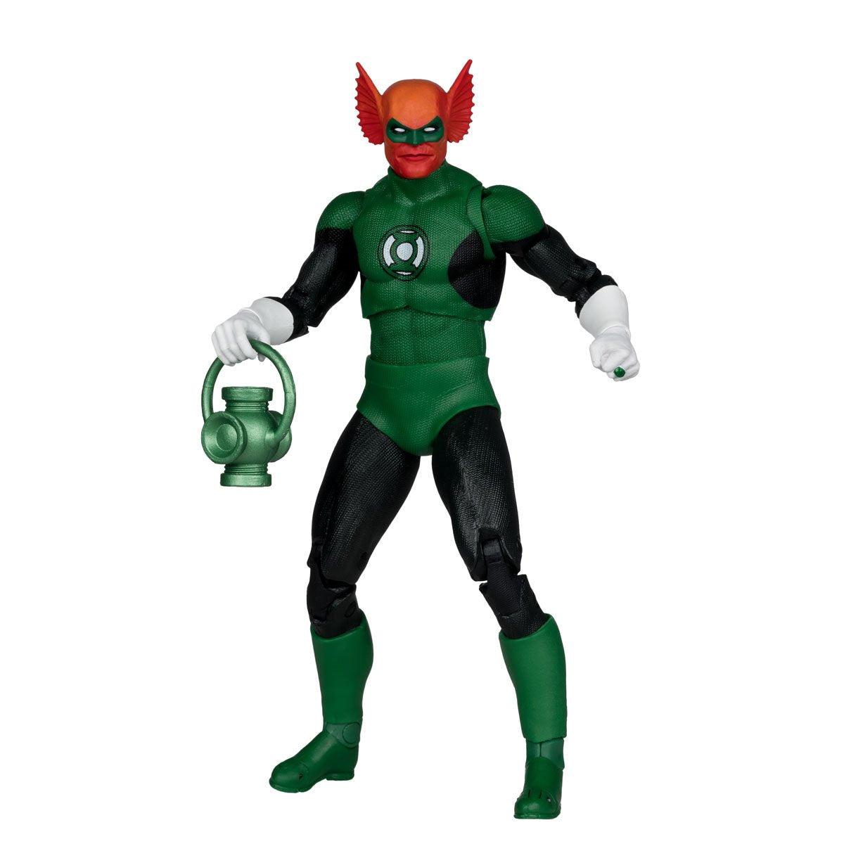 DC Multiverse Green Lantern action figure by McFarlane Toys, 7-inch scale, detailed green costume and iconic lantern accessory.