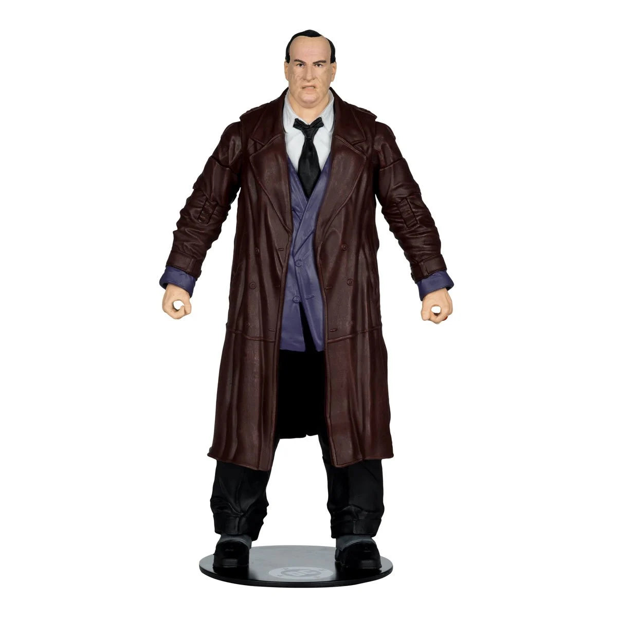 DC Multiverse McFarlane Toys Penguin action figure from the Theatrical Edition Wave, featuring detailed costume and accessories.