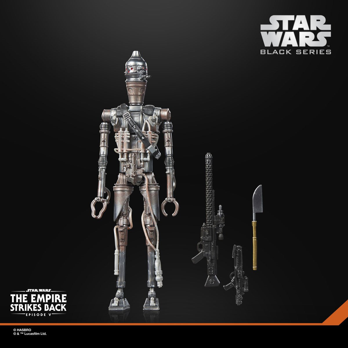 Star Wars Black Series IG-88 6-inch action figure by Hasbro, detailed sci-fi robot figure from Star Wars universe.