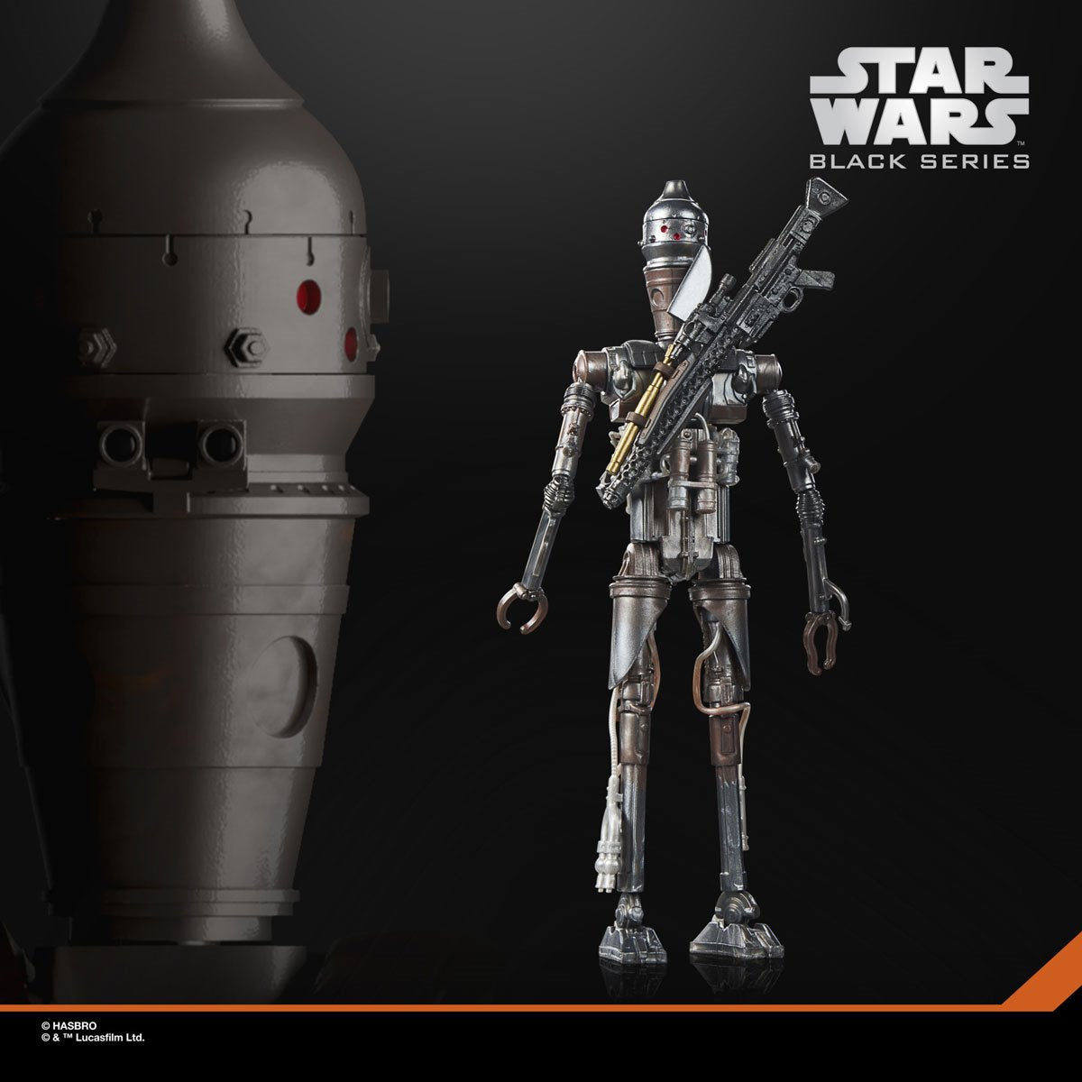 Star Wars Black Series IG-88 6-inch action figure by Hasbro, detailed figure with robotic design and weapon accessories.