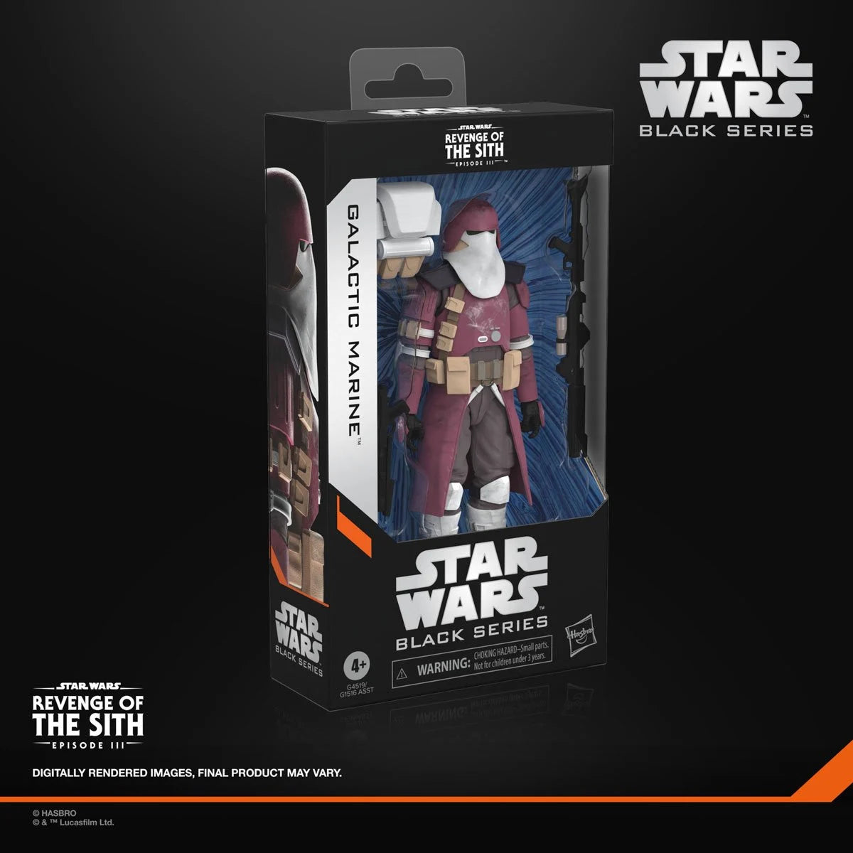 Star Wars Black Series Galactic Marine 6-inch action figure by Hasbro, detailed figure in combat uniform and gear.
