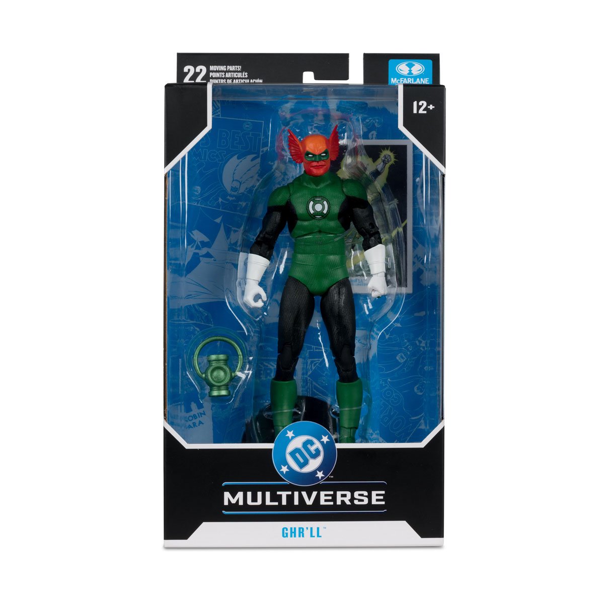 DC Multiverse Green Lantern Ghr'll action figure by McFarlane Toys, 7-inch scale with detailed costume and accessories.