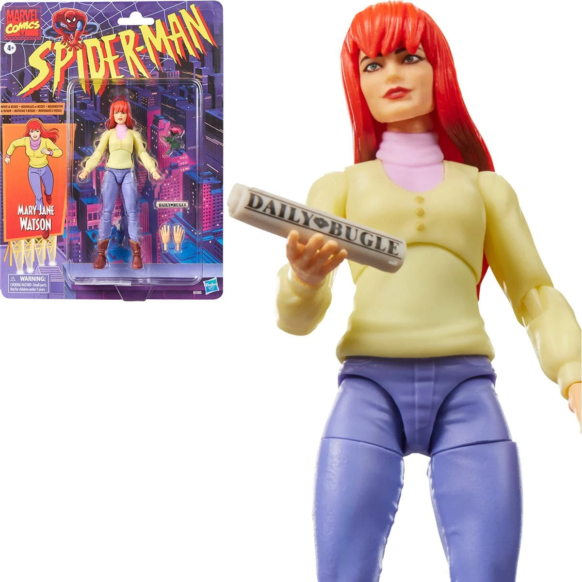 Spider-Man: The Animated Series Marvel Legends Mary Jane Watson Retro Cardback 6-Inch Action Figure