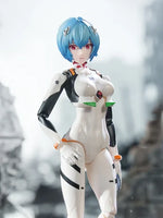 BLOKEES Neon Genesis Evangelion Rei Ayanami plug suit model kit from Fantastics Series, featuring detailed figure and accessories.